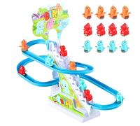 Giocattoli Dinosaurs Elettrici per Arrampicarsi, Giocattolo Dinosauro Scale Arrampicata, con Luci e Musica, tra cui 12 Piccoli Dinosauri Colorati, il Miglior Regalo per i Bambini