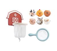 Giocattoli divertenti da bagno - Set giochi d'acqua per bambini | 6 palline morbide galleggianti per animali domestici, cestino da basket, , vasca da bagno, intrattenimento per ragazze, bambini