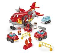 Giocattoli Ecoiffier 2996 - Aereo Cargo Pompieri, Abrick - Gioco di costruzione per bambini, a partire dai 18 mesi, prodotto in Francia