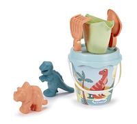 Giocattoli Ecoiffier 462 - Secchio decorato con Dino da 17 cm, 2 stampi per sabbia, gioco da spiaggia per bambini, a partire dai 18 mesi, origine Francia garantita