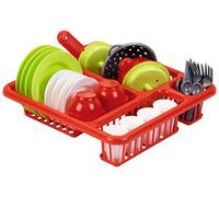 Giocattoli Ecoiffier - 608 - Scolapiatti per Bambini + stoviglie e Posate - 34 Pezzi - a Partire dai 3 Anni - Made in France