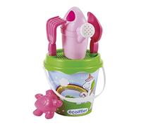 Giocattoli Ecoiffier 687 - Secchio decorato con unicorno, 17 cm, gioco da spiaggia per bambini, a partire dai 18 mesi, prodotto in Francia