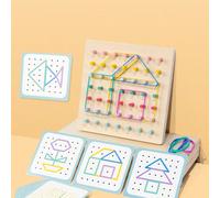 Giocattoli educativi cognitivi per bambini, gioco di lancio degli anelli con abbinamento di forme, giocattoli interattivi da tavolo per l'allenamento del pensiero e l'apprendimento precoce per bambini