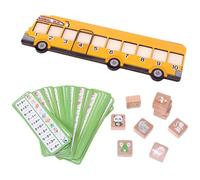 Giocattoli educativi con numeri - Set di giochi educativi a forma di autobus in legno, con logica di conteggio colorato, attività per lo sviluppo cognitivo, strumento di apprendimento prescolare