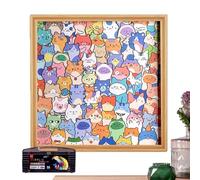 Giocattoli Educativi In Legno Da Colorare - Puzzle In Legno A Forma Di Gatto | Set Di Puzzle Per Bambini | Esperienza Creativa Di Disegno A Mano | Per Bambini Ragazzi Casa Viaggio