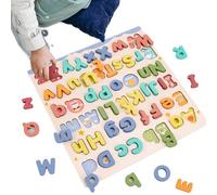Giocattoli Educativi - Lettere Magnetiche in Legno Piccole e Maiuscole per | Vassoio Educativo Interattivo per l'asilo Giardino
