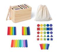 Giocattoli educativi per Bambini, di Maglie a di Bambino, Gioco per Lo Sviluppo sensoriale, Gioco di Pesca coinvolgente, Costruzione in Legno, colorato, per l'asilo, Asilo e istruzi