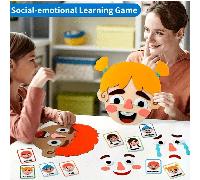 Giocattoli educativi per bambini e attività fai-da-te per l'espressione emotiva - Usa il viso per descrivere sentimenti ed emozioni - 9 carte delle emozioni - Giochi di puzzle per l'apprendimento soci