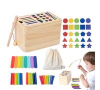 Giocattoli educativi per l'assegnazione sensoriale, giocattolo in legno per il riconoscimento della forma e del colore per bambini da 6 a 18 mesi