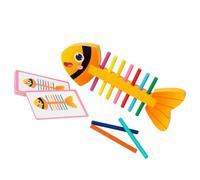 Giocattoli educativi per ossa di legno per il bambino per sviluppare abilità motorie fini di formazione colorata e tirata a mano coordinazione oculare per mano colori non tossici