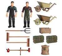 Giocattoli Fattoria 12 Pz/set Simulazione Realistica Figurine di Contadini Farm Playset Modello Scena Accessori Piccolo Playset Educativo per Bambini, Giocattoli per i più Piccoli