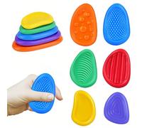 Giocattoli Fidget, 6 Pezzi Textured Sensory Stone, Giocattoli Fidget Antistress per Alleviare l'Ansia, Giocattoli Anti Stress per Bambini e Adulti