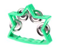 Giocattoli for l'asilo, campanellini, giocattoli musicali, campanelli vibranti, tamburelli, strumenti a percussione Tamburello per Adulti(Green)