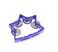 Giocattoli for l'asilo, campanellini, giocattoli musicali, campanelli vibranti, tamburelli, strumenti a percussione Tamburello per Adulti(Blue)