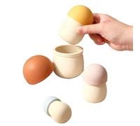 Giocattoli Impilabili - Anelli Impilabili Da 3,86x2,76 Pollici, Giocattoli Per Bambini | Giocattolo Educativo Per Bambole Che Nidificano Con Funghi, Per Viaggi A Casa, Scuola Materna, Sala Giochi, Aul