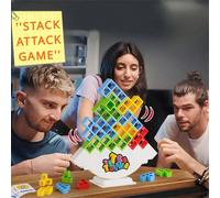 Giocattoli impilabili antistress, giocattoli antistress per l'ufficio, blocchi di equilibrio antistress, giocattoli da tavolo divertenti da impilare (colori casuali) Jenga + 16 mattoncini,Jenga + 32 b