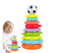 Giocattoli impilabili per anelli per bambini: anelli impilabili di equilibrio colorati sensoriali con design di attività da tavolo per lo sviluppo delle abilità | Giocattolo educativo di apprendimento