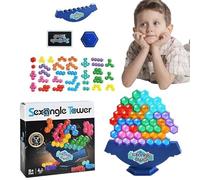 Giocattoli impilanti - Building Blocks | Costruzioni esagonali | Torre Balance Game | Gioco della torre della da tavolo | Giocattoli STEM per bambini e adulti che apprendono attività per i gio