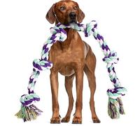 Giocattoli in corda per cani di taglia grande, 106 cm, giocattolo indistruttibile per cani con 6 nodi, giocattoli per cani per masticatori aggressivi, giocattoli da masticare per cani resistenti,