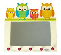 Appendiabiti con specchio Famiglia dei Gufi