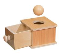 Giocattoli in legno montesori - Cassetta delle monete in legno con cassetti per bambini piccoli, oggetti per l'allenamento dello sviluppo del bambino, materiali didattici per la permanenza 'ogget