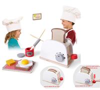 Giocattoli in Legno Tostapane Giocattolo di Legno con Accessori Cucina Gioco