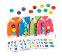 Giocattoli in pizzo per vestiti - Carta di pizzo in legno, materiale inodore sicuro, progettato per insegnare ai bambini come legare i vestiti, migliorare le capacità pratiche e le buone capacità