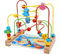 Giocattoli Labirinto di Perline Giocattoli Labirinto di Perline in Legno Naturale Ragionamento Spaziale Montagne Russe per Bambini Educazione Precoce Classica Coordinazione Occhio-Mano Giocattolo p