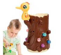 Giocattoli magnetici per uccelli per bambini - Giocattolo a forma di verme picchio, Giocattolo per l'apprendimento in età prescolare colori vivaci, Gioco di cattura interattivo per bambini | Puzzl