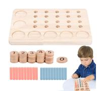 Giocattoli manipolatori per bambini - Tavola di matematica, gioco di combattimento numero, giocattolo di conteggio in legno | Strumento di apprendimento pratico con pratica aritmetica di base, mater