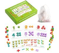 Giocattoli Matematici In Legno - Tabellone Per Conteggio Da 450 G, Gioco Di Addizione E Sottrazione Di Numeri | Sussidi Per L'apprendimento In Età Prescolare, Educativi Ṕer Bambini Piccoli | Attività