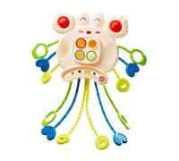 Giocattoli montesori per : supporta lo sviluppo sensoriale, allena la destrezza delle dita con un cordoncino | Giocattoli educativi precoci con motivo di granchio, divertimento e flessibilità