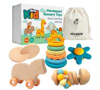 Giocattoli Montessori per Neonati 3-36 Mesi Idea Regalo Bebè 1 Anno Set