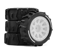 Giocattoli Parti Per Arrma Per Typhon Per Grom 1/14 4 Pezzi 72mm Pneumatico Da Sabbia RC Auto Short Course Truck Parti Aggiornamento Accessori(White1)