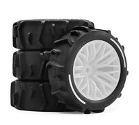 Giocattoli Parti Per Arrma Per Typhon Per Grom 1/14 4 Pezzi 72mm Pneumatico Da Sabbia RC Auto Short Course Truck Parti Aggiornamento Accessori(White2)