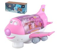 Giocattoli per aeroplani Giocattoli per aeroplani per bambini con musica ed effetti di luce Regali elettronici per aerei passeggeri con rotazione a 360° per bambini dai 3 ai 6 anni in su Stile 2...