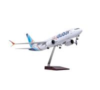 Giocattoli per aeroplani pressofusi 47 cm per il modello B737 MAX Dubai Modello di aeroplano in resina raccolto da Aviation Visualizzazione statica Modello di aeromobile Display da tavolo per raccolta