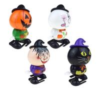 Giocattoli per alleviare lo stress | 4 pezzi pratici e interessanti giocattoli da movimento | Giocattolo a carica manuale, mini giocattolo per Halloween riutilizzabile e adorabile per regali di