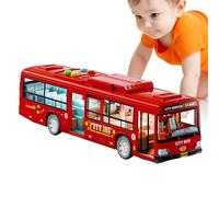 Giocattoli per autobus per bambini grandi - design del mondo reale con apertura della porta, modello di autobus pubblico a batteria con funzioni di musica e luce | Un giocattolo per veicoli p