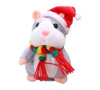 Giocattoli per Bambini con Criceto Parlante | Registrazione Vocale per Animali Domestici | Peluche Automatico con Cappello e Sciarpa che Muove la Testa | Cucciolo Elettronico per Ragazzi e Ragazze,