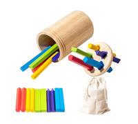 Giocattoli per bambini - Giocattoli in legno per promuovere le capacità motorie fini, per bambini e bambine 2 anni in su, con riconoscimento dei colori e come regalo per Natale