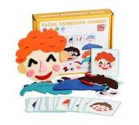 Giocattoli per bambini in feltro per espressione facciale | divertente gioco educativo con carte emozioni | giocattolo di espressione emotiva - per casa, Natale, feste all'aperto, scuola materna