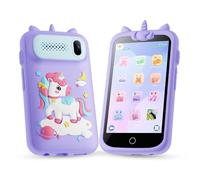 Giocattoli per bambini, mini telefoni touch screen da 4,9 pollici per bambini, giochi di puzzle per telefoni cellulari, giocattoli da 1500 mA, scheda da 8 GB, viola