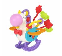 Giocattoli per bambini per dentizione con corda per tirare giocattoli per bambini per spingere e tirare - Giocattolo di attività multisensoriale di animali colorati - Giocattoli da bagno Fidget corda