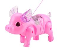 Giocattoli per bambini - Piggy PEGGY Musica interattiva che cammina maiale con luci e suoni del guinzaglio - giocattolo luminoso elettrico per bambini regalo di gioco divertimento