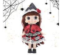 Giocattoli per bambole articolati con vestiti,Bambola articolata - Giocattoli per ragazze articolati flessibili Decorazione di Halloween - Figure di azione dei giocattoli di Halloween, set completo di