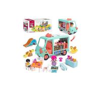 Giocattoli per bambole e auto per bambine dai 3 ai 4 anni, set da gioco per la casa dei sogni con camioncino