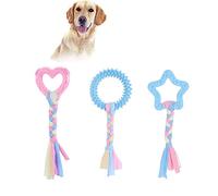 Giocattoli per Cani Masticatori, 3pz Giocattoli da Masticare per la Dentizione dei Cuccioli Giocattoli per Cani Cuccioli Piccoli Media Taglia Cani Giocattolo per Salute Orale del Cucciolo Interattivo
