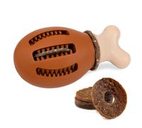 Giocattoli per cani PetSafe Busy Buddy Chompin' Chicken - Giocattolo da masticare con anello porta leccornie - Gomma senza BPA - Profumo di pollo