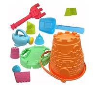 Giocattoli Per Castelli Di Sabbias - Secchi E Pale Portatili Da 11 Pezzi | Strumento Perr La Costruzione Della Sabbia E Kit Die Costruziones Interattivo, Set Da Spiaggia Perrr Bambini